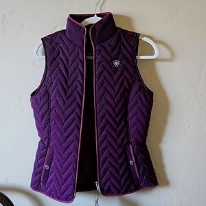 Ariat tek vest women's extra small mulberry brown